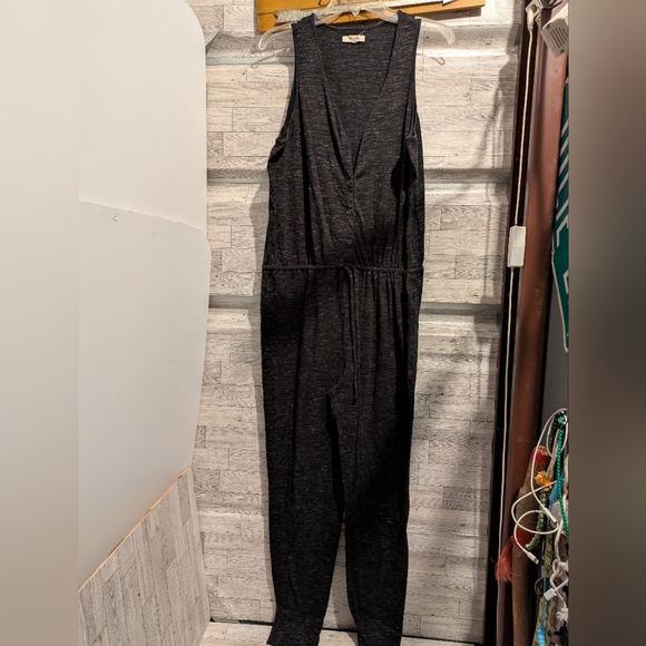 Madewell Black Sleeveless Jumpsuit Size Large - Picture 2 of 9